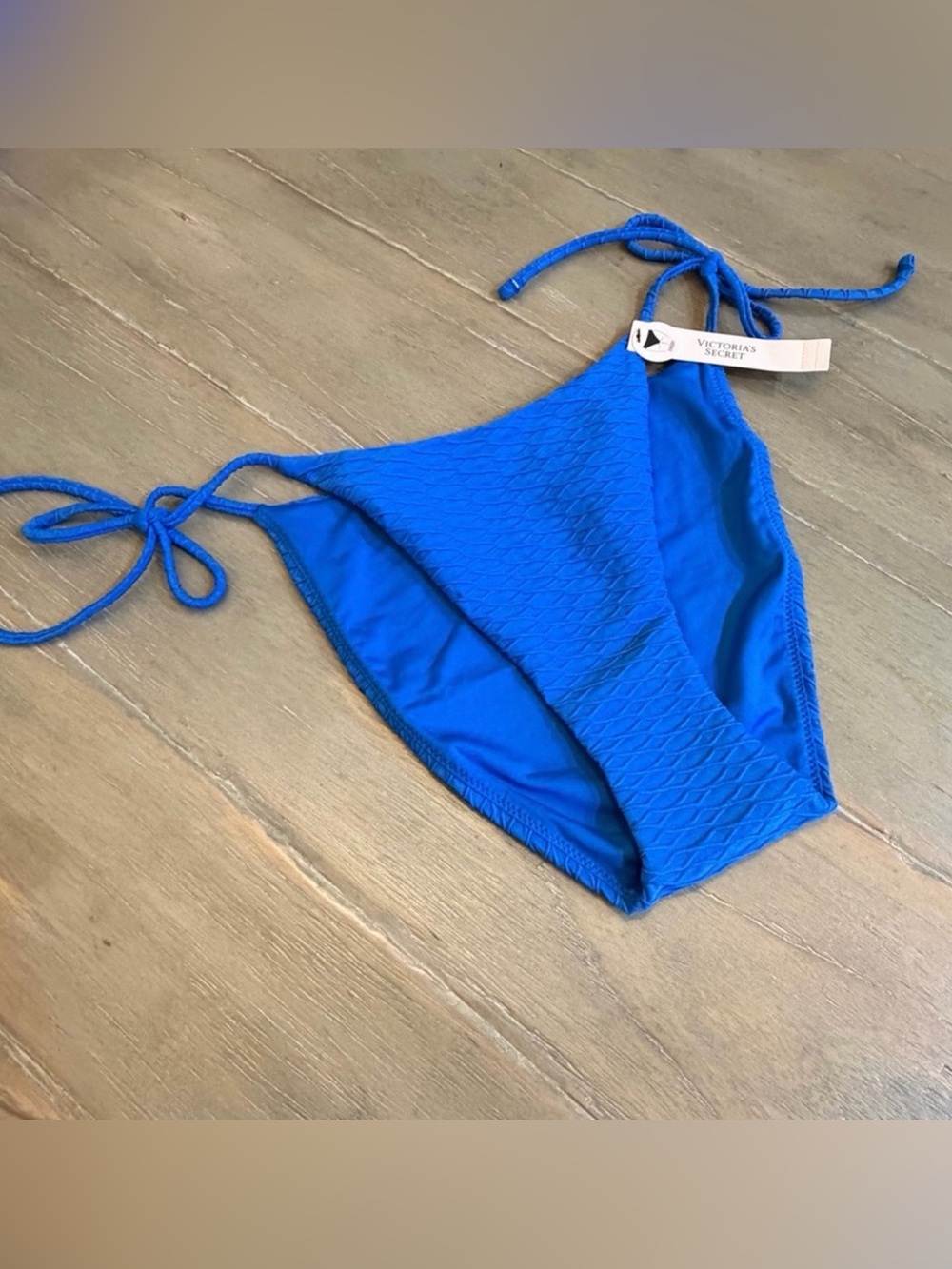Victoria's Secret Bright Blue Tie-Side Bikini Bottom
